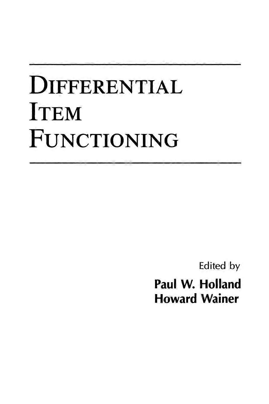Differential item functioning