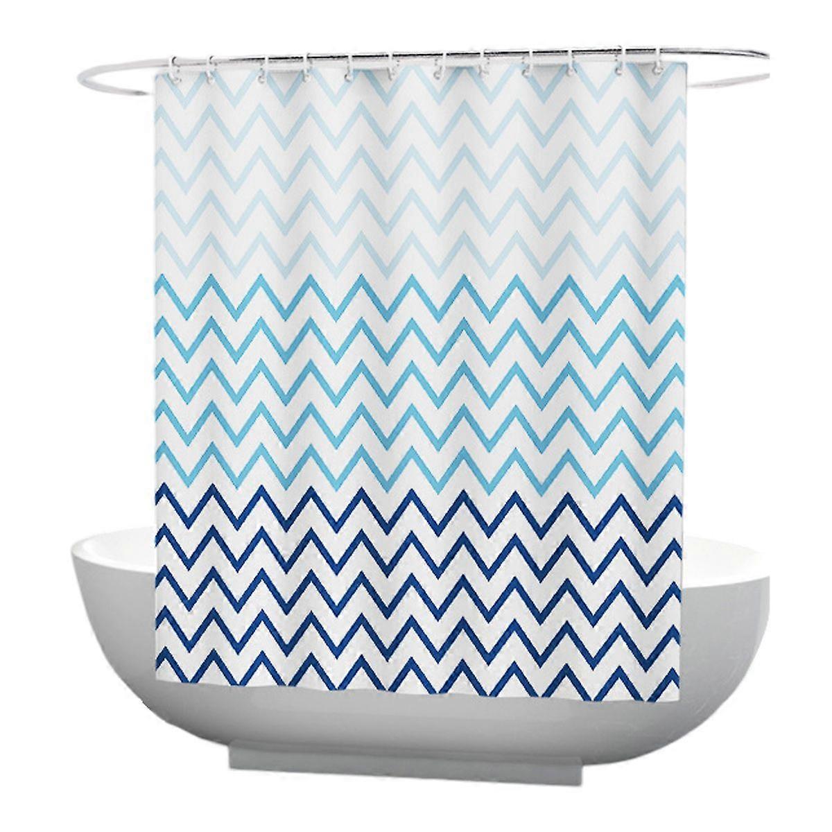 Modern Herringbone Shower Curtain Waterproof Quick-drying Durable
