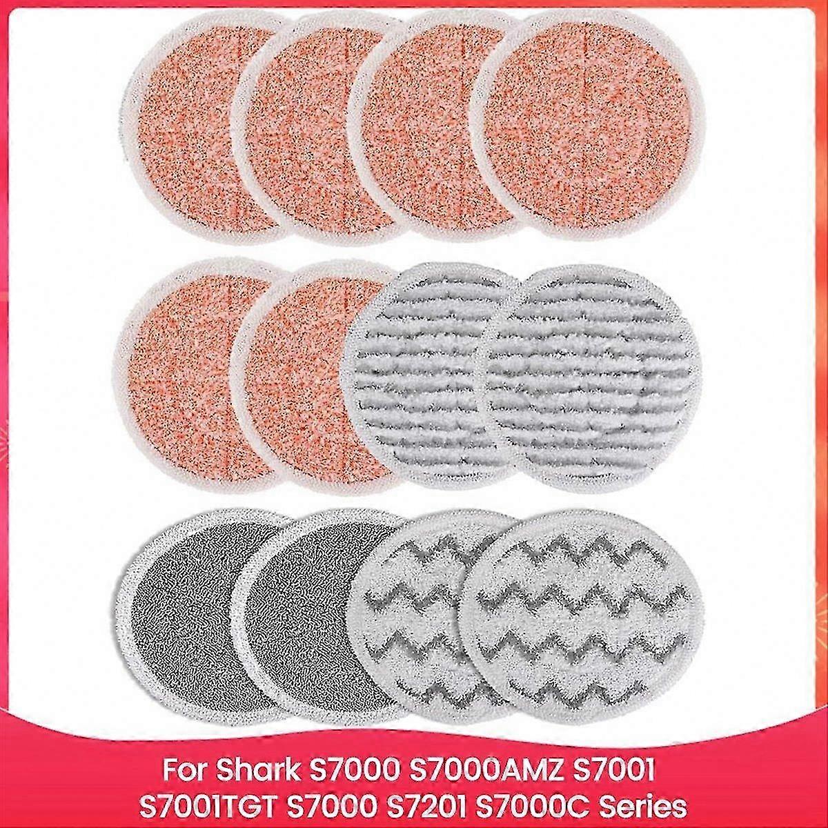 12-Pack Steam Mop Replacement Pads Compatible with S7000 Series