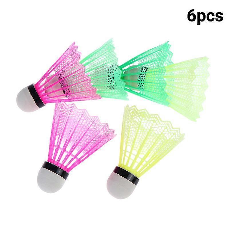 6/12Pack Durable Plastic Badminton Shuttlecocks Beginner Badminton Shuttlecocks Windproof Badminton Shuttlecocks