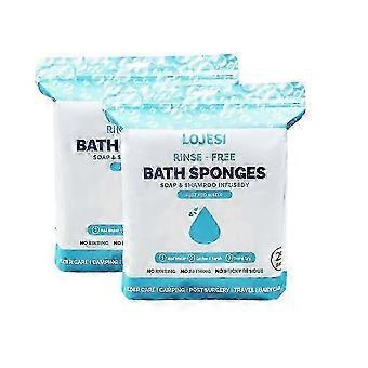 Confezione da 25 salviettine umidificate monouso senza risciacquo, attivate dall'acqua, ipoallergeniche, adatte per il post-operatorio, per anziani, per il campeggio e i viaggi.