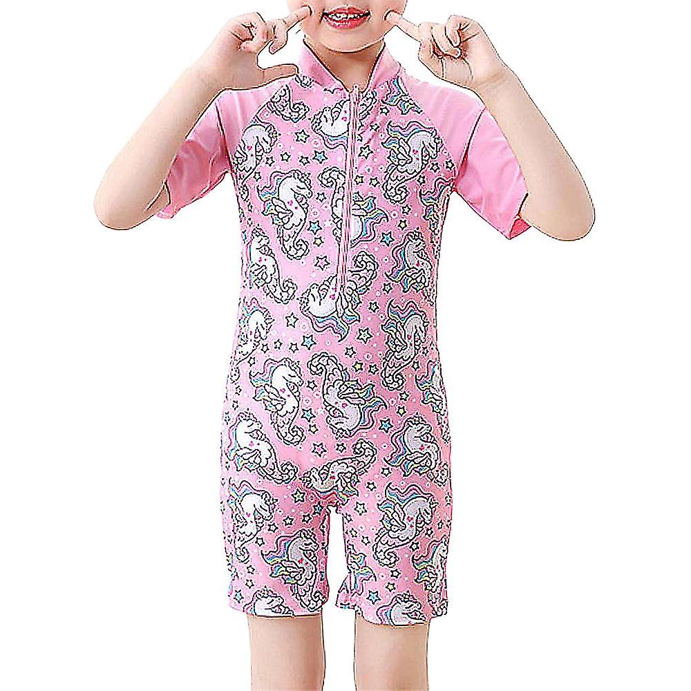 Barn Jenter Gutter Badetøy Short Sleeve Sw