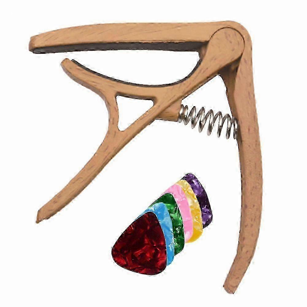 Nylon Guitar Capo With Picks