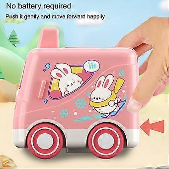 Carrinho de Brinquedo Infantil - Ônibus de Inércia Planador - Ônibus Fofo de Coelho e Panda - Brinquedo Interativo a Bateria - Estampa 3D UV - Ônibus de Inércia Infantil - Brinquedo de Desenho Animado para Meninos