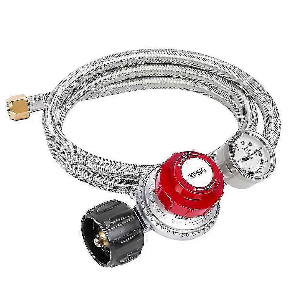 30 PSI Stainless Braided Propane Regulator