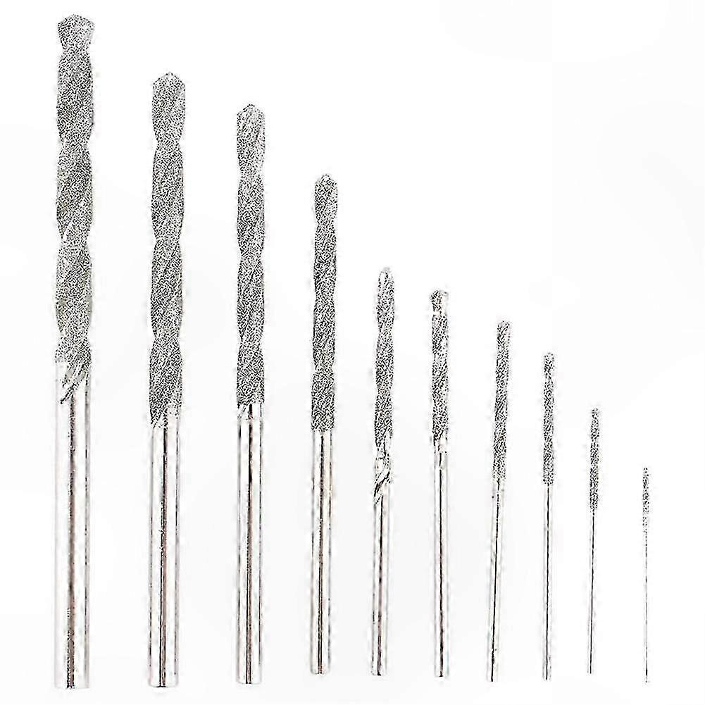 10-Pack Twist Tip Diamond Drill Bits, Heavy Duty Mini Set compatible with Precision Projects