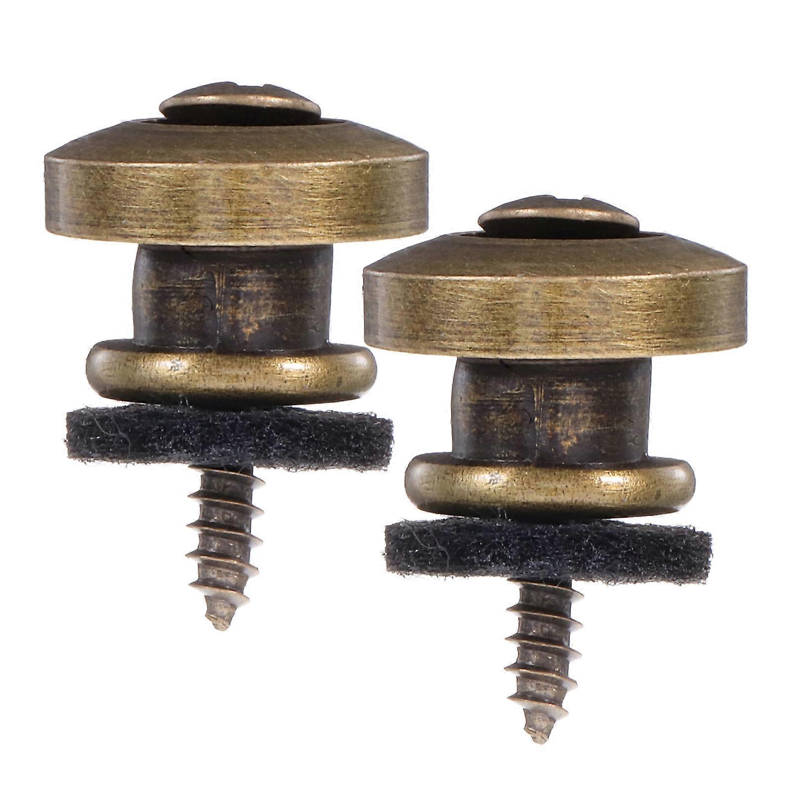 Metal Strap Lock for Guitar Use Secure Strap Button 2Pcs Pack