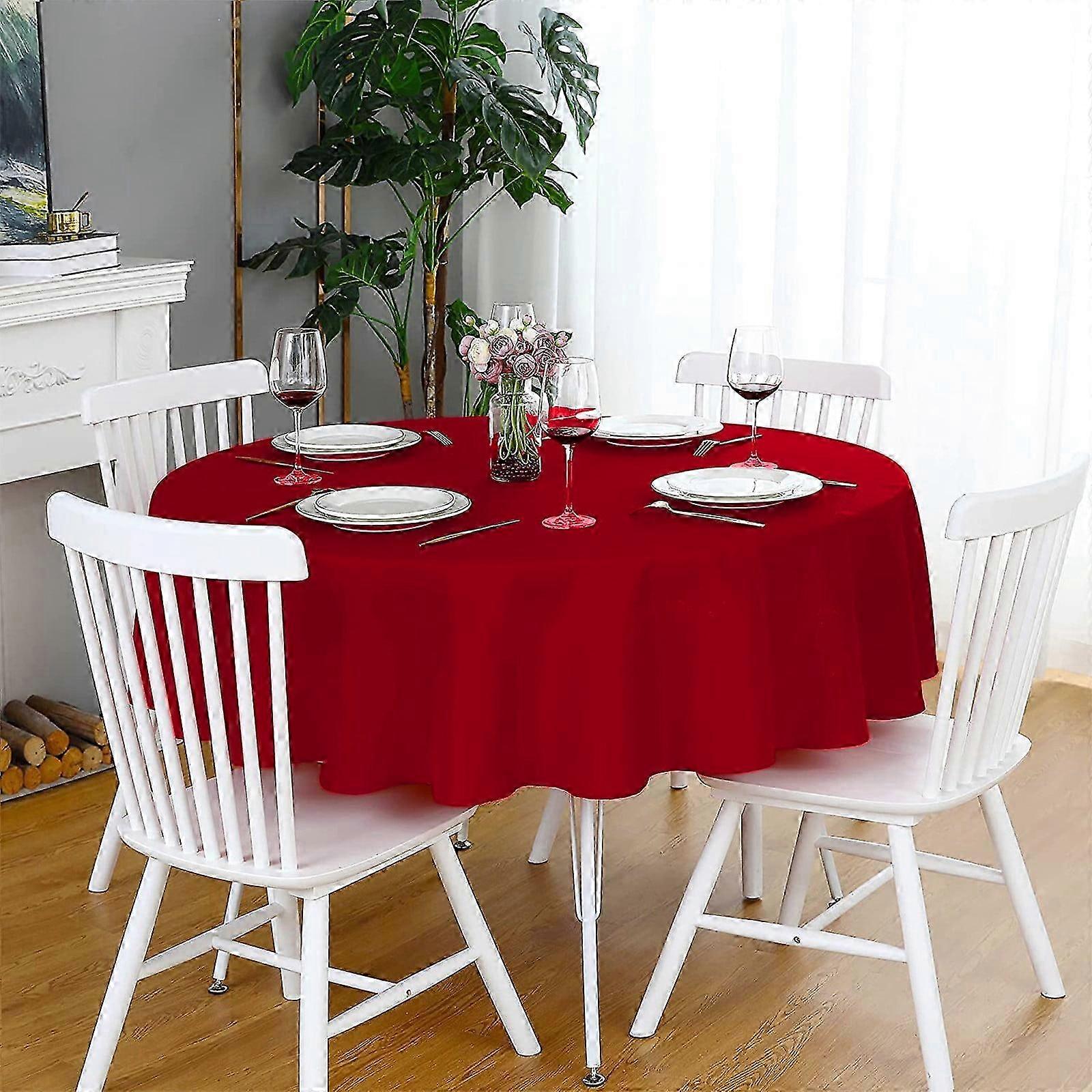 Machine-Washable Round Tablecloth
