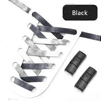No Tie Shoelaces Flat Metal Press Lock Elastic Shoe Laces For Sneaker 1 Second Quick On/off Lazy Shoes Lace Accessories Unisex