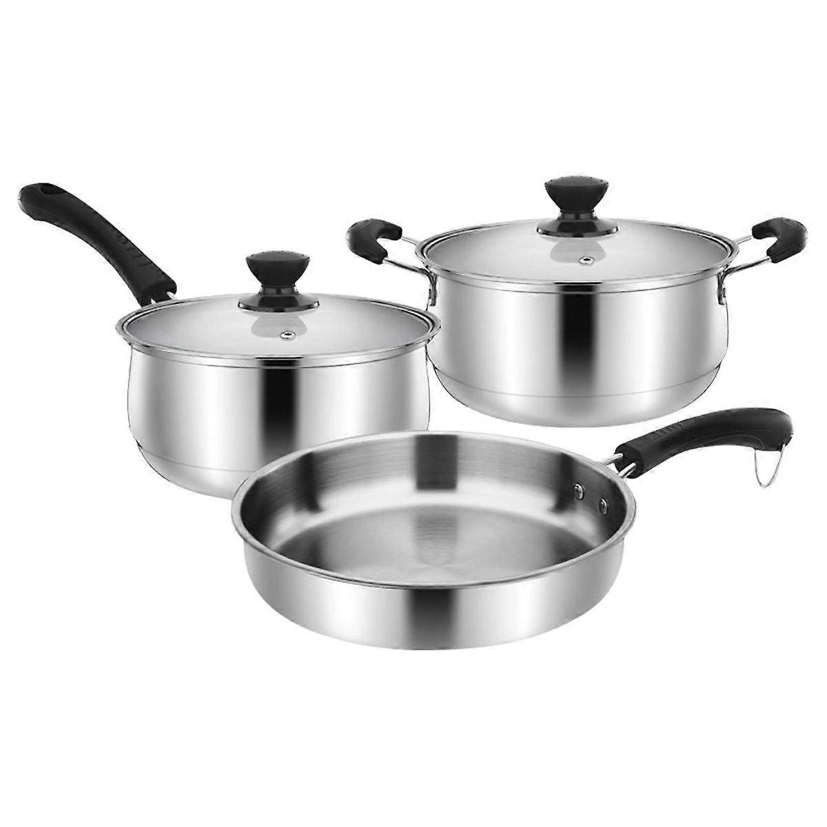 Induction-Compatible Tri-Ply Nonstick Cookware Set