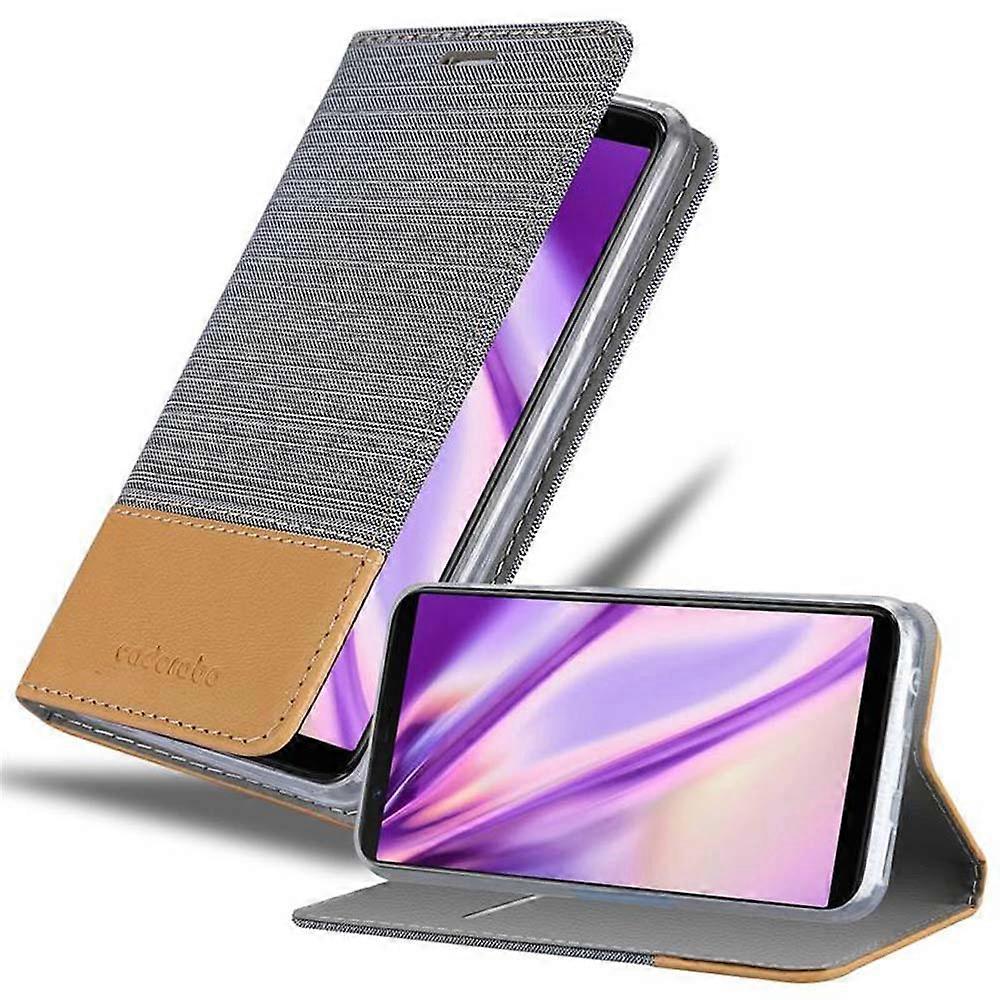 Case compatible with OnePlus 5T - protective case in jeans look and stand function