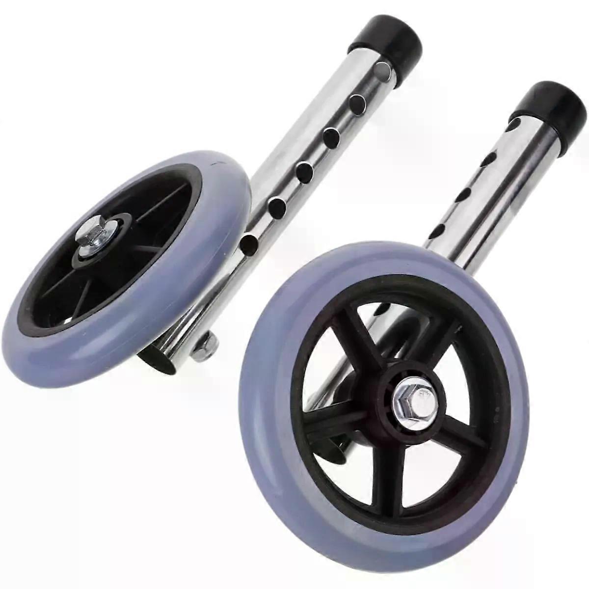 Wheels Replacement for Walker, Stainless Steel, Rubber