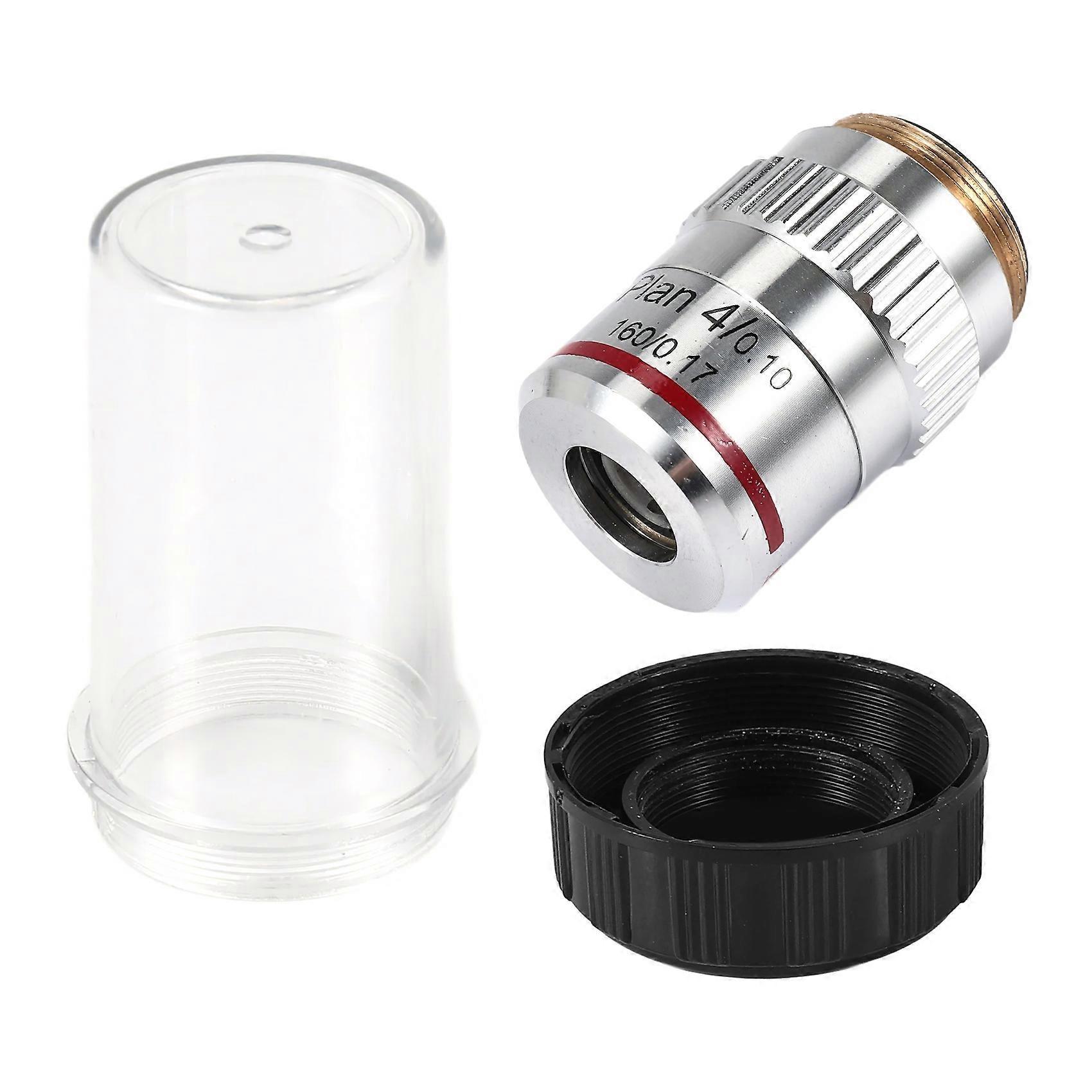 Microscope Pl-an Achromatic Objective Lens 4X Biological Metallurgical Microscope Objectives-an
