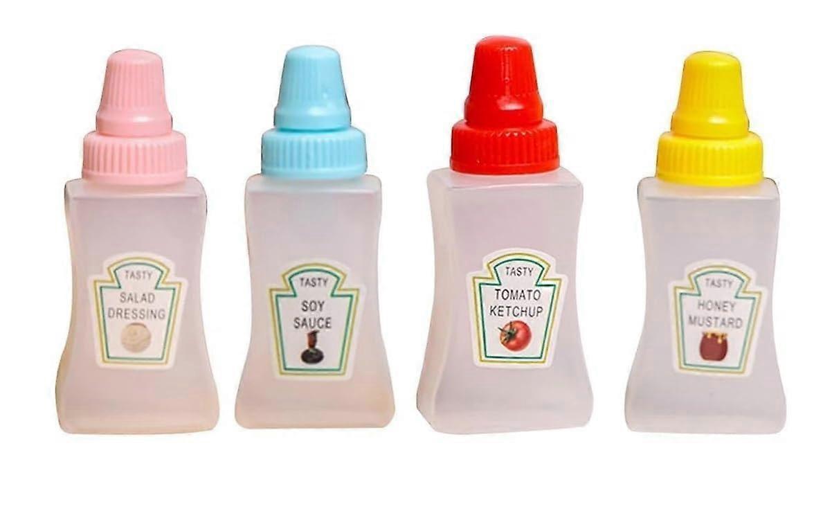 4Pcs Vibrant Squeeze Bottles Precision Tip