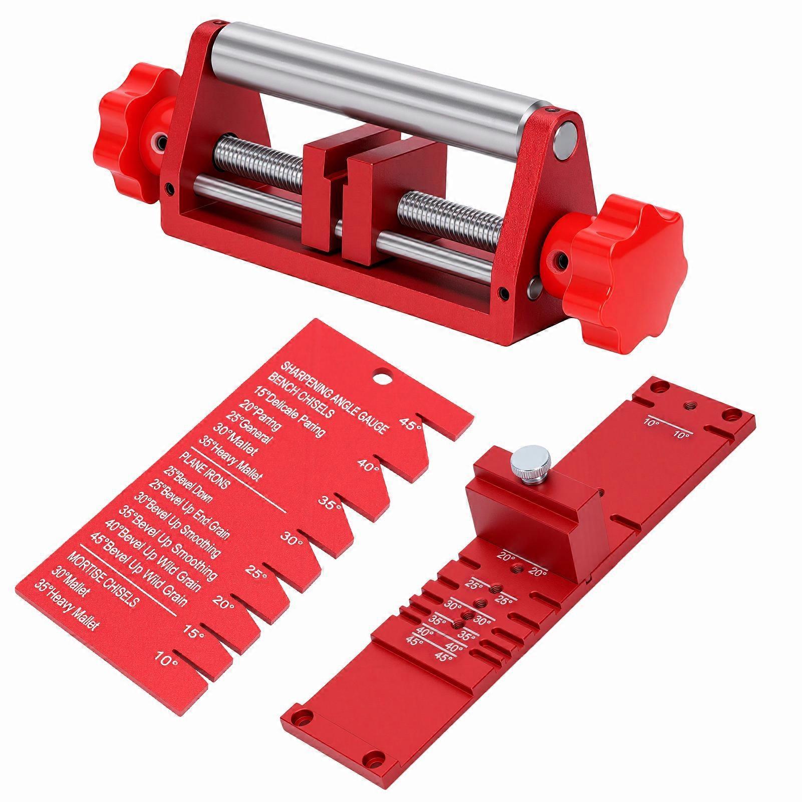 Chisel Sharpening Jig Honing Guide Support Width 0.1  to 2.8  with Sharpening Angle Fixture Double Sided Sharpening