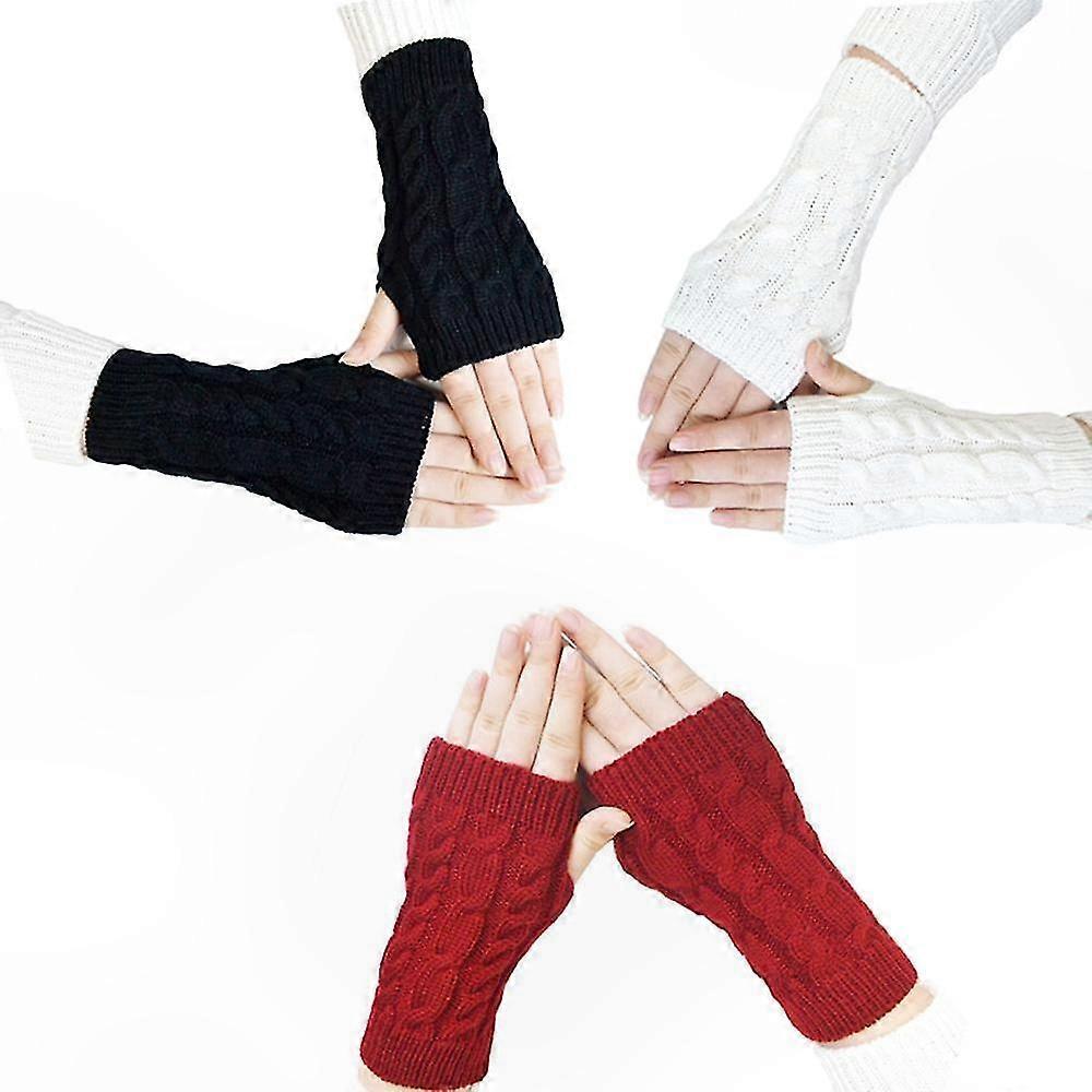 Knitted Pattern Fingerless Gloves