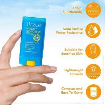 Unsichtbarer Sonnenschutzstift LSF 50+, starker UVA- und UVB-Schutz, feuchtigkeitsspendende Sonnencreme mit breitem Spektrum, lang anhaltender wasserfester Sonnenschutz für
