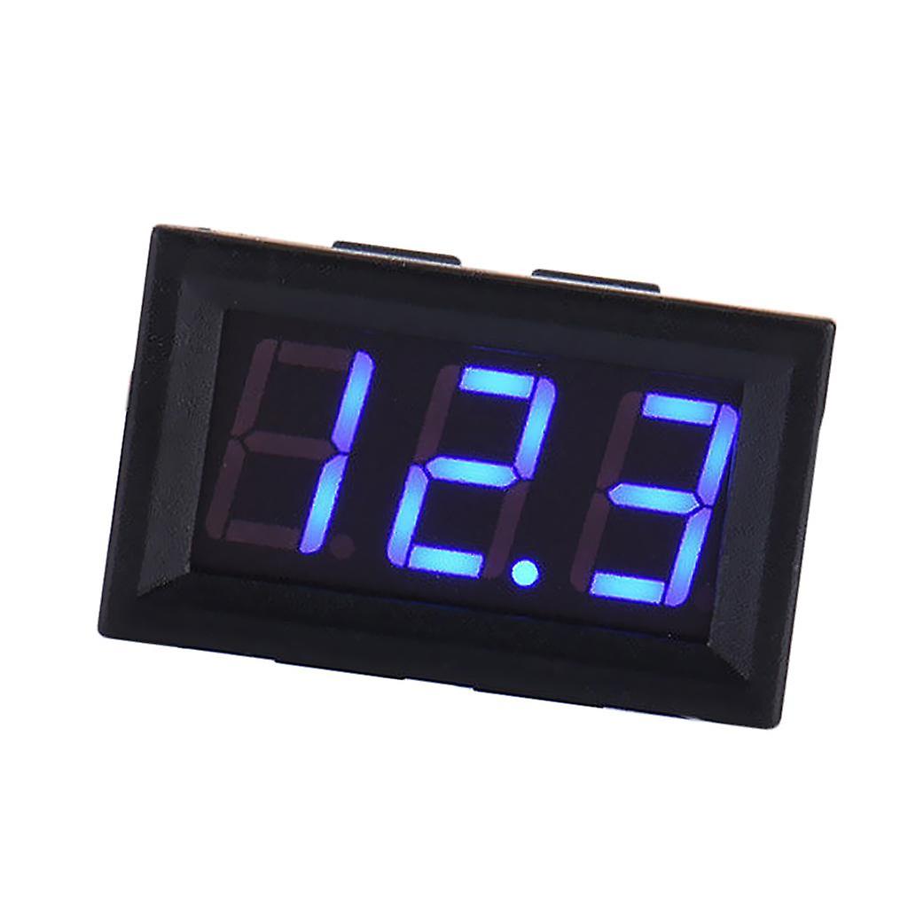 2 Wire DC5-120V Digital Volt Voltage Meter Voltmeter Car Motor 0.56'' Blue