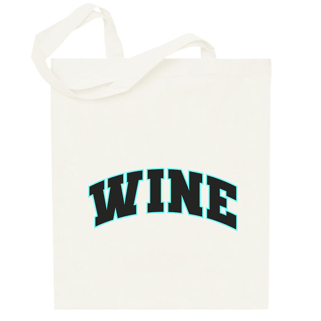 Wine Varsity Text Totebag