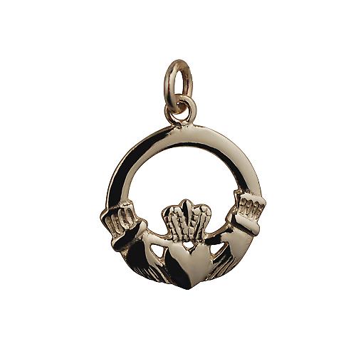 9ct Gold 20mm Claddagh Pendant
