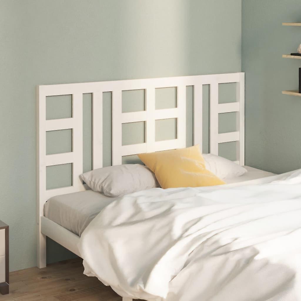 Headboard White 156x4x100 cm Solid Pine Wood