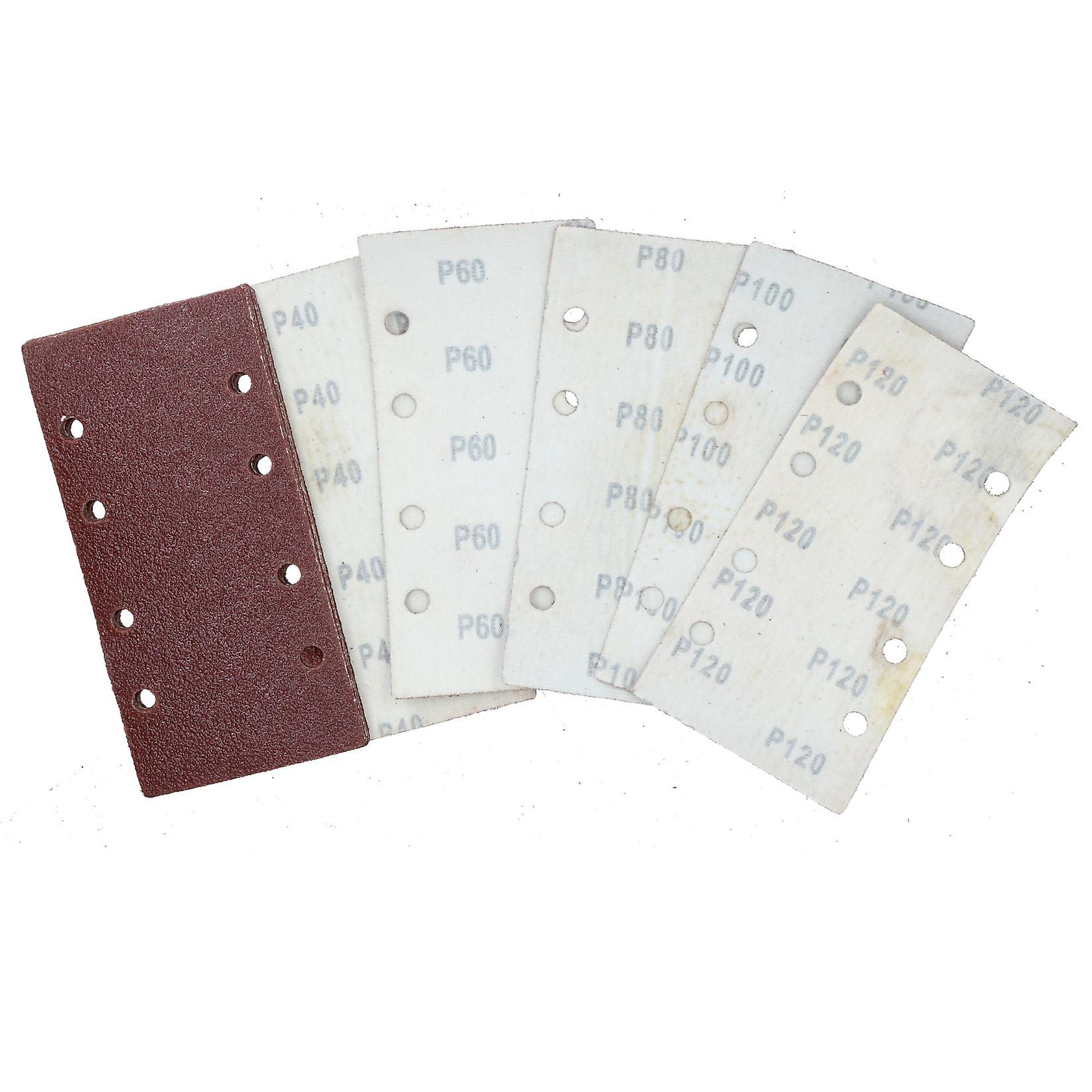 Hook/Loop 1/3 Sheet Sanding Sander Sandpaper Pads 10 Pack Mixed Grit 40 240