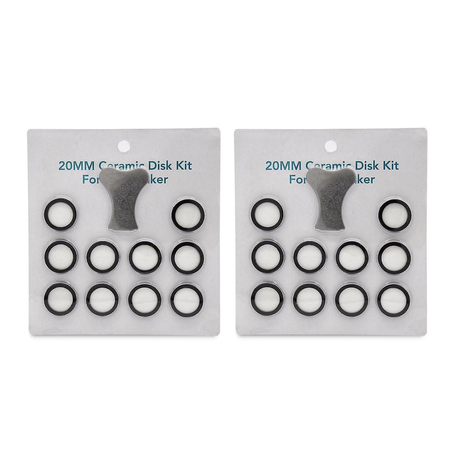 22pcs Mist Maker Maintenance Kit, Ceramic Disk Ceramic Disk Key Replacement Parts Kits for Fog Mach