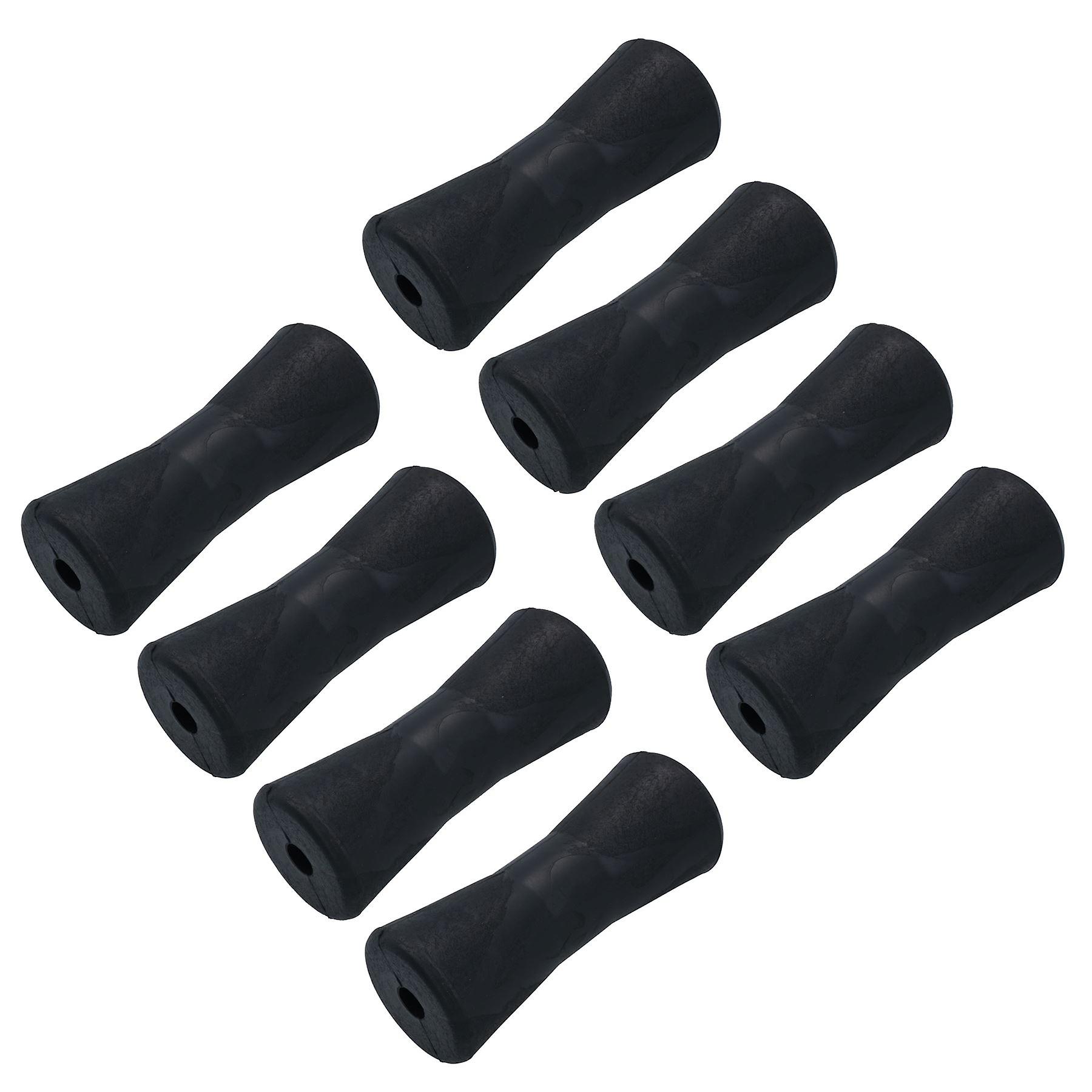 Boat / Jetski / Dinghy Trailers Keel V Roller Rubber 203mm 19mm Bore 8 Pack