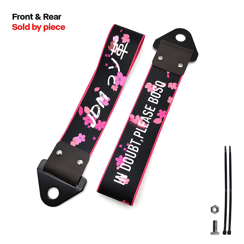 Jdm Racing Style Tow Strap Universal Race Towing Bars Nylon Car Trailer Ropes Hook For Speed Hunters Hks Initial D