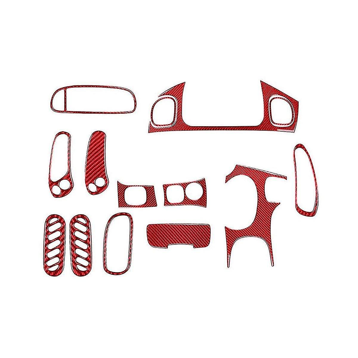 Per C5 1998-2004 Kit interno completo in fibra di carbonio Adesivo decorativo della copertura dell'ingranaggio di controllo centrale