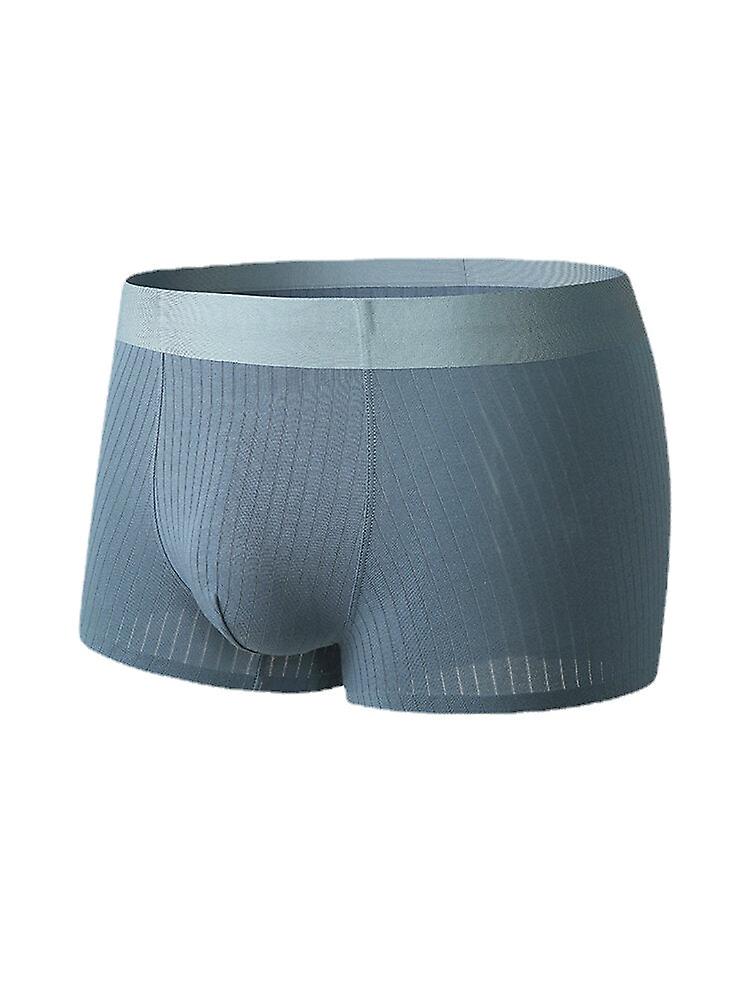 Men's Cotton Seamless Breathable Antibacterial U Convex Pouch Boxers - Solid Colors For Home