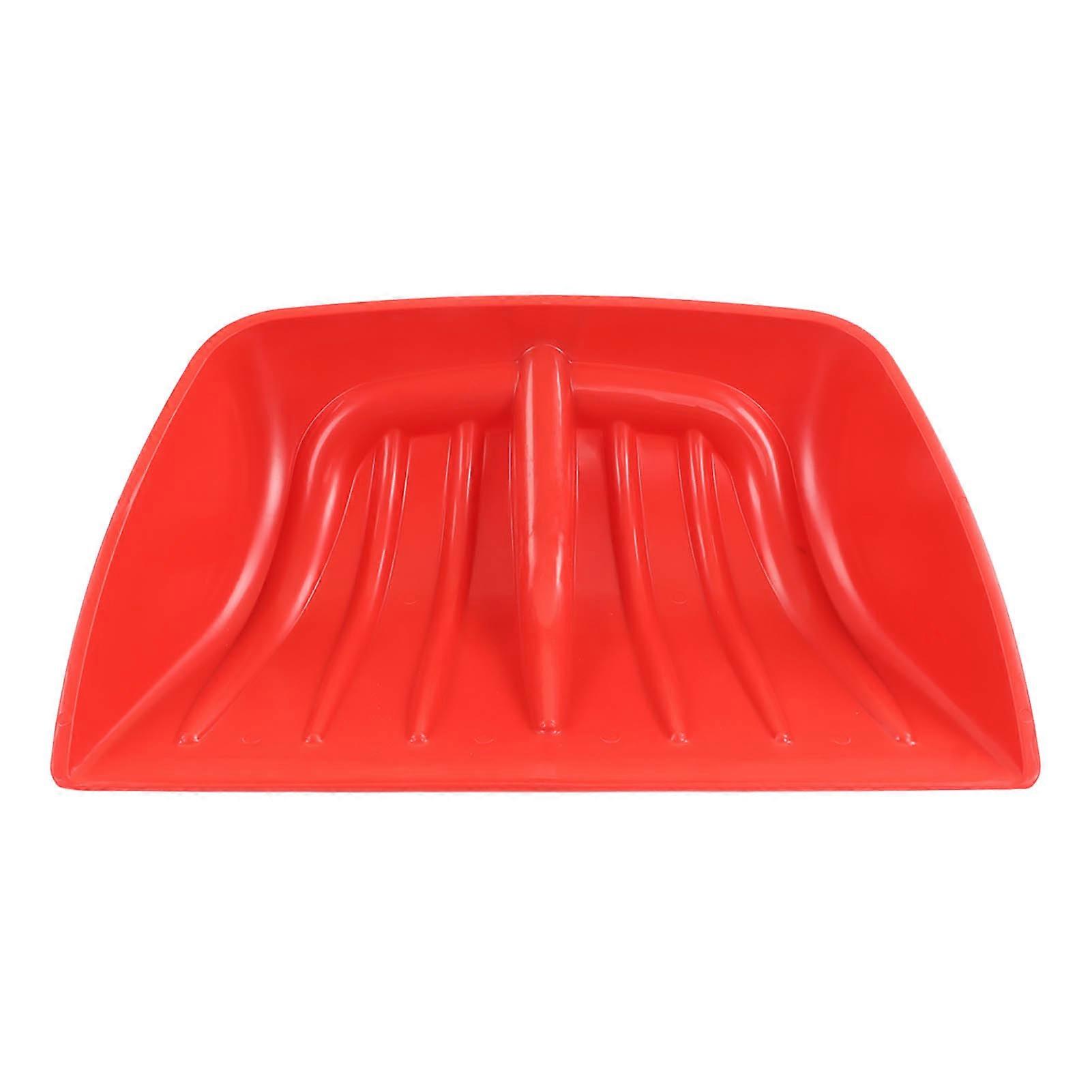 Qukaim Garbage Shovel Plastic Snow Shovel, PP Blade Shovel for Gravel, Soil, Leaves, Garden and Construction Cleanup, Red