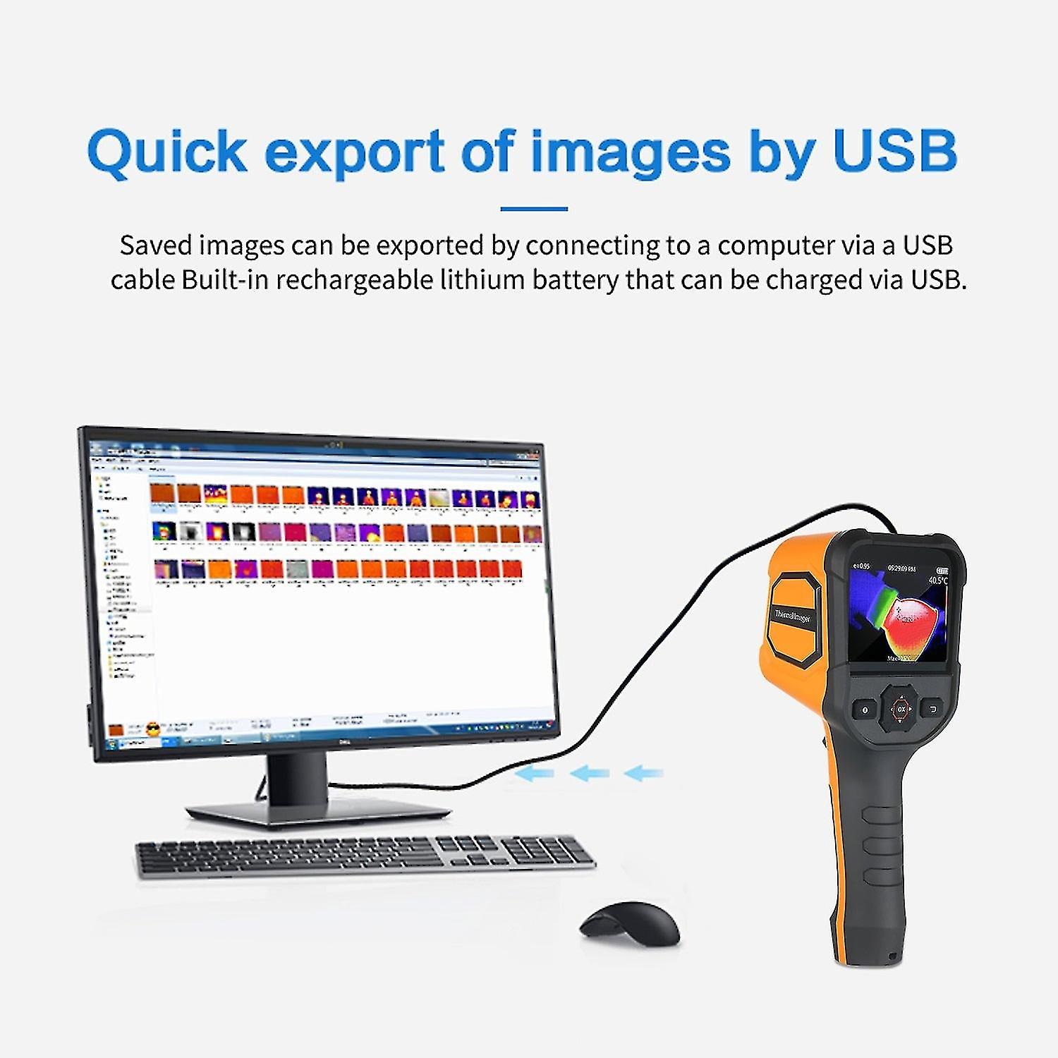 Thermal Imager Infrared Thermal Imaging Camera Handheld Industrial Infrared Camera Thermographic Camera -20℃~330℃(-4℉~626℉)