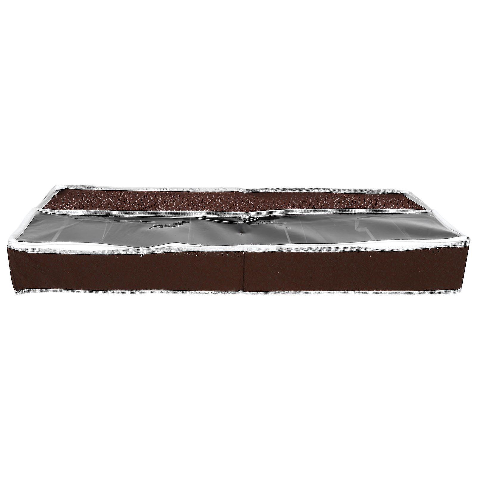 Waterproof shoe storage box with zipper and PVC coating, adjustable compartments, 80 x 25 x 10 cm