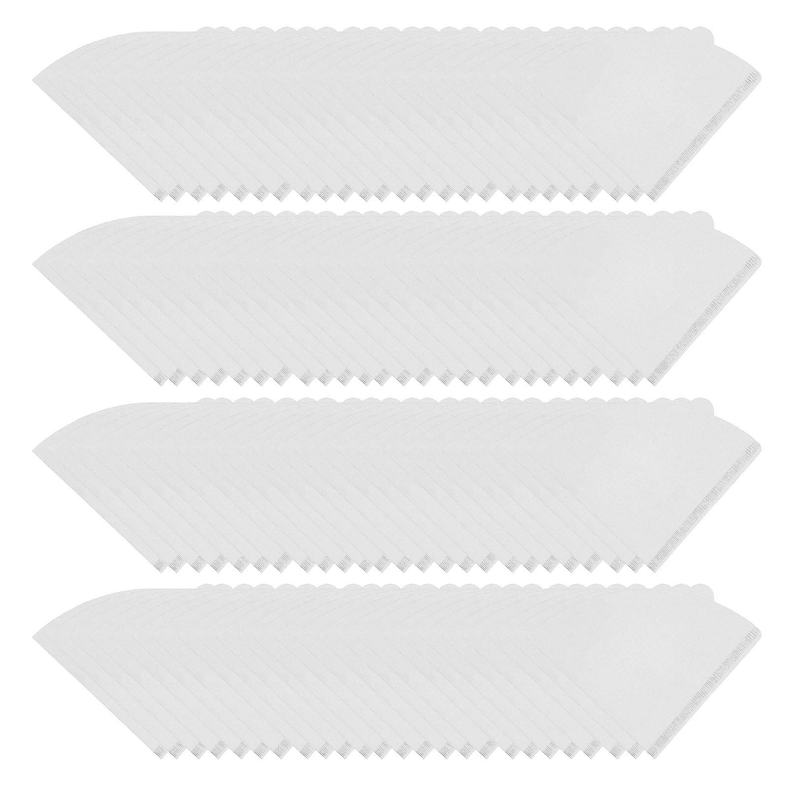 100 Pieces V60 Filter V60 Cone Coffee Filters 2 to 4 Cup Natural Disposable Coffee Filter Paper for Home Cafe