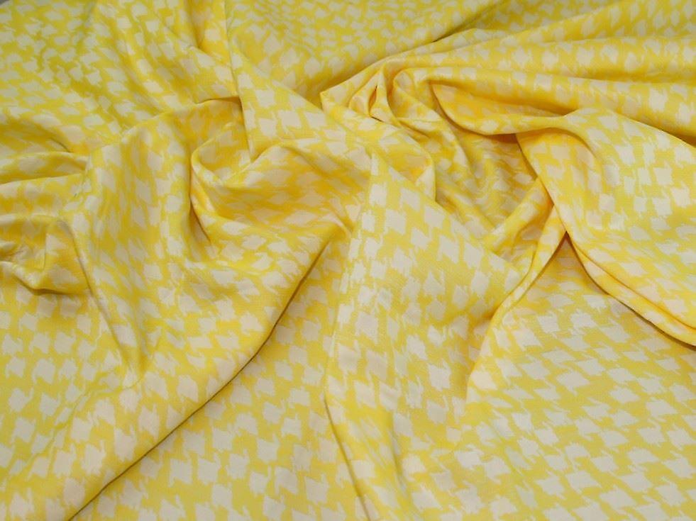 Minerva Woven Jacquard Fabric Yellow - per metre