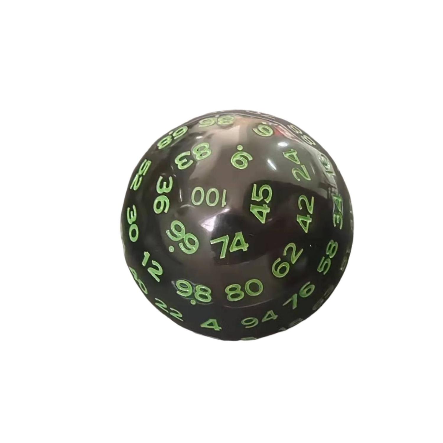 Number Dice Multi-sided Engraved Number Bright Color Easy to Read Acrylic 100 Sided Polyhedral Dice