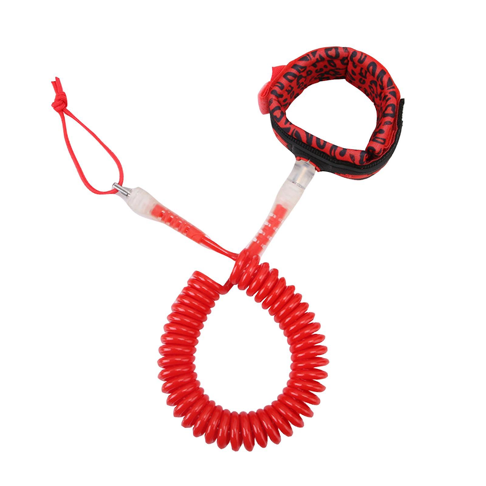 Surfboard Leash 10ft TPU Elastic for SUP Surfboard All Water Sport Surfboard Red