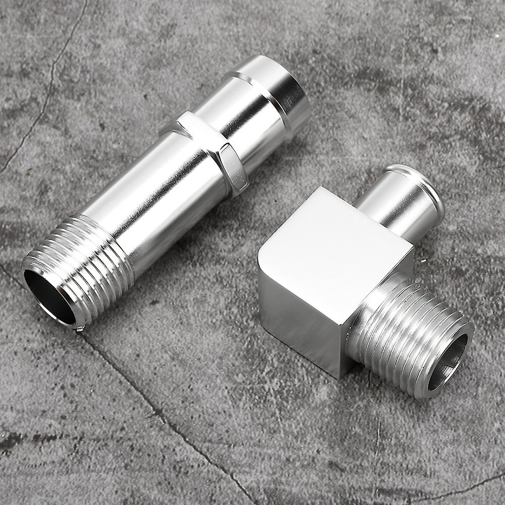 Heater Hose Connector 90-Degree Fitting - 3/4" To 5/8" Aluminum, Replaces OEM 4530/9514X For SBC V8 - View #2