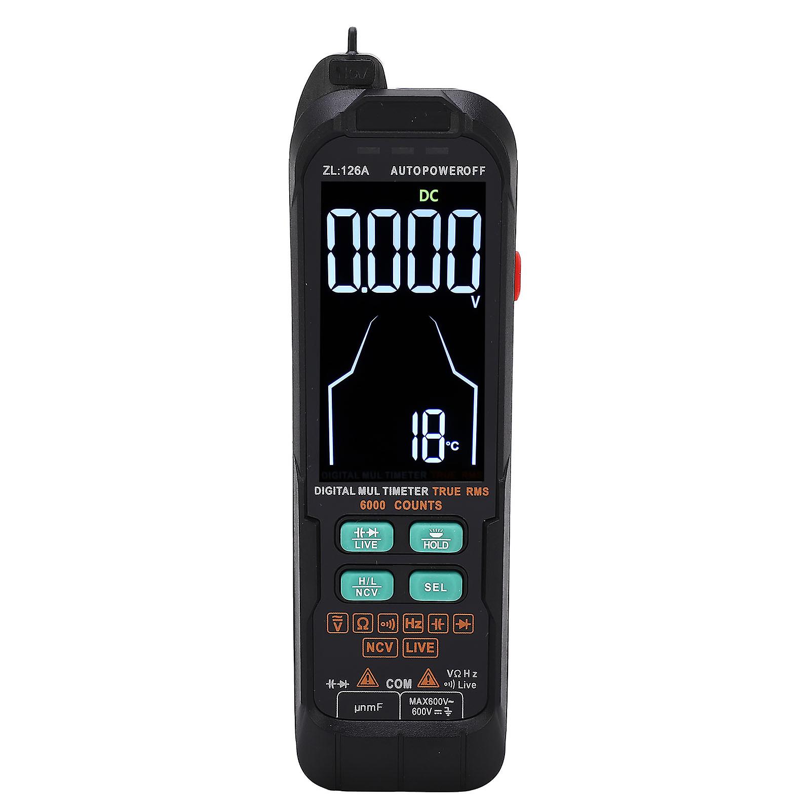 Capacitance Ohm Diode Multimeter Digital Multimeter 6000 Counts DC AC Current Voltmeter Tester Capacitance Ohm Diode Multimeter Live Wire Tester Tools