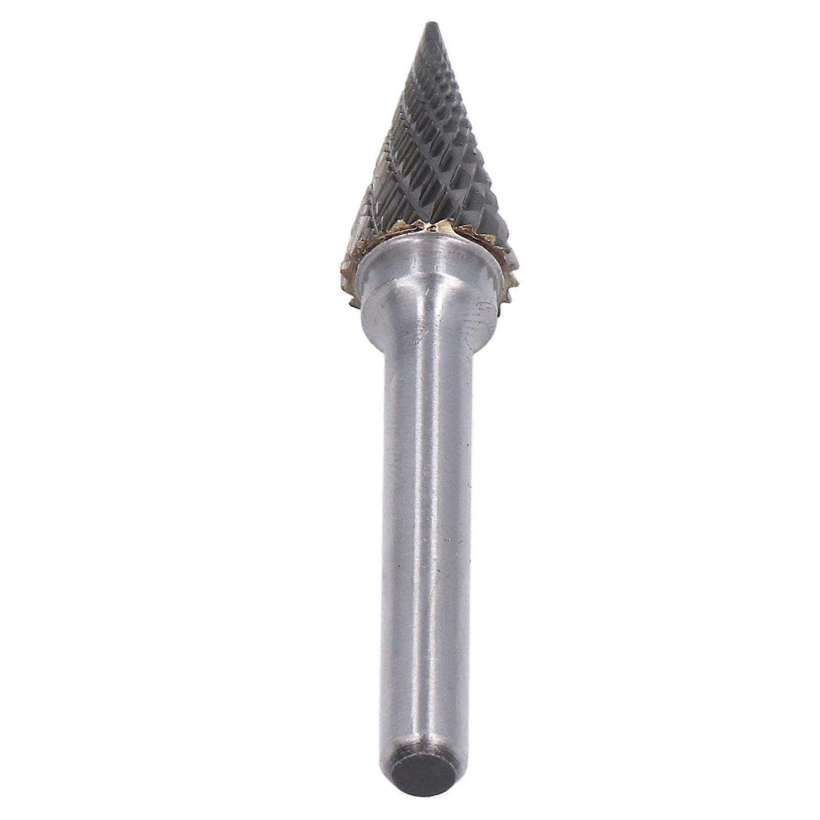 Rotary File Burr 2 Cut Pointed Cone Shape Die Grinder Bit 6mm Shank YG8 Carbide MX1225