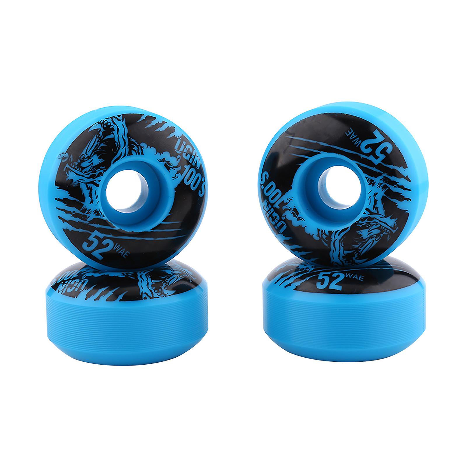 52mm x 30mm 4 pcs/set Outdoor Classic Durable PU Cruiser Longboard Wheels (blue)