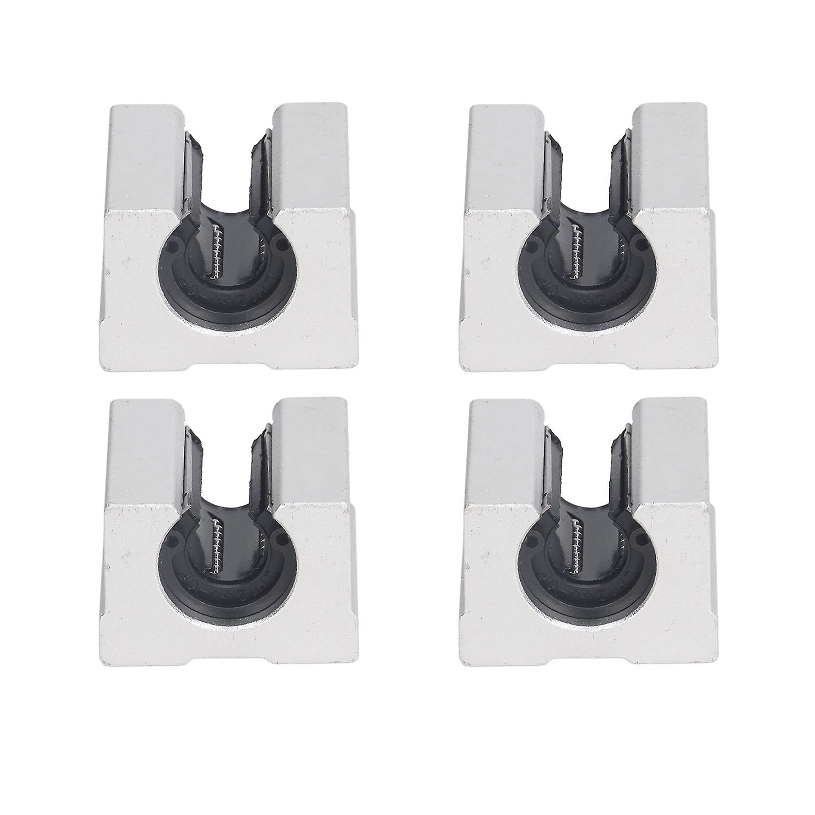 4 Pcs Linear Ball Bearing Slide Block SBR12UU Aluminum Alloy Open Linear Bearing Slide Unit 