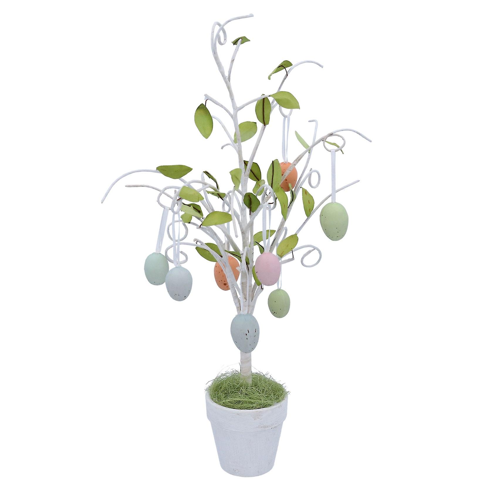 Gisela Graham Pastel Egg Easter Twig Tree in Pot