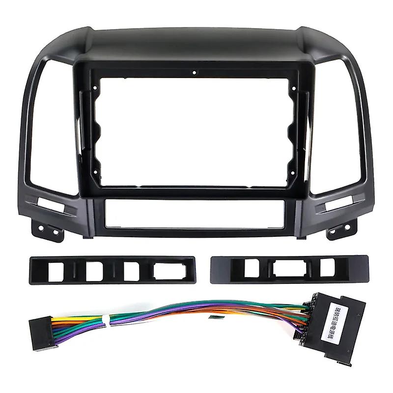 Car Radio Dashboard Frame For Hyundai Santa Fe 2006 - 2012 Car Video Panel Frame Power Cord