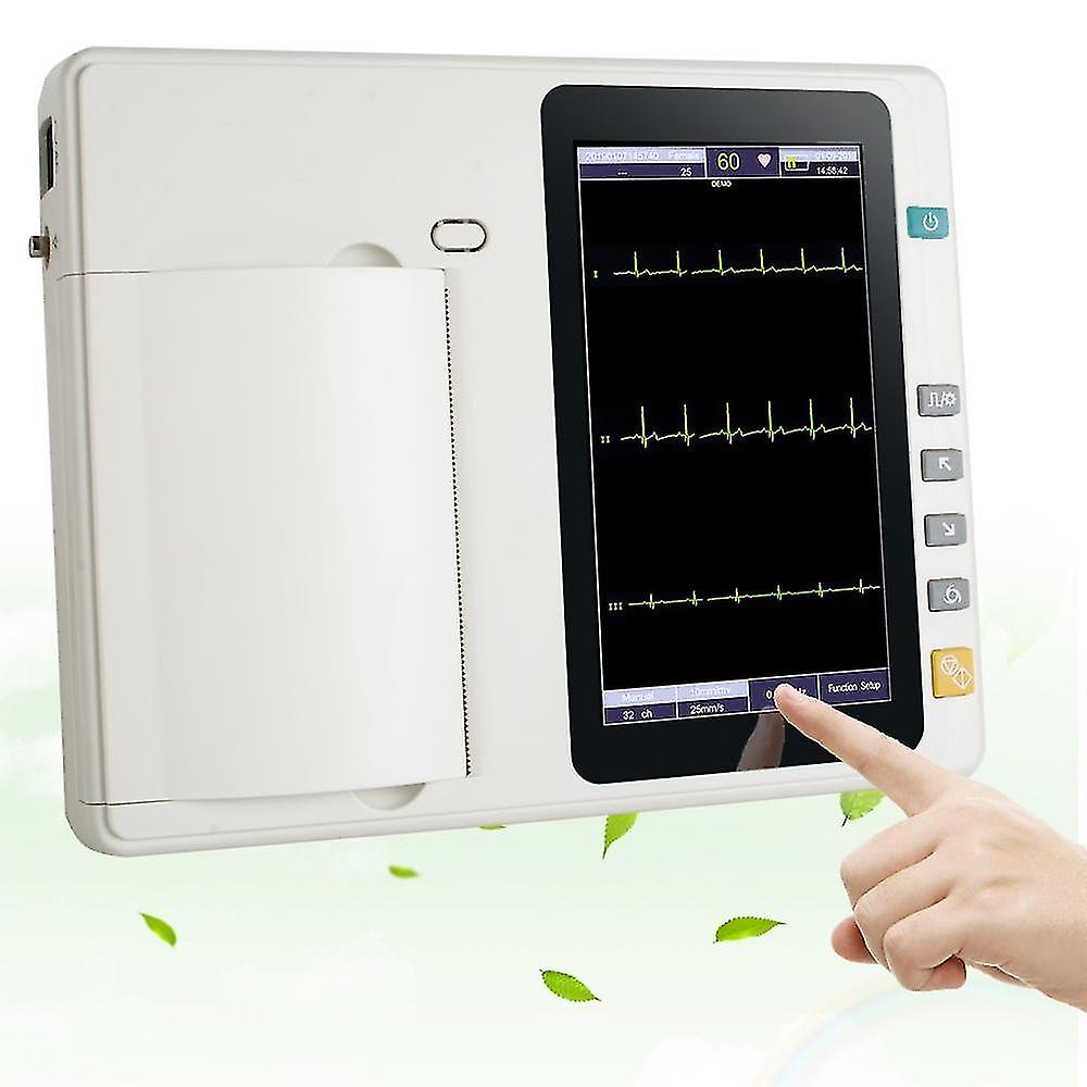 7’’ Lcd Touch Screen Digital 3 Channel Electrocardiograph Ecg/ekg Machine