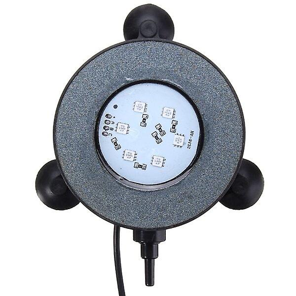 Aquarium Fish Tank Rgb 6 Led Bubble Light Underwater Remote Controller
