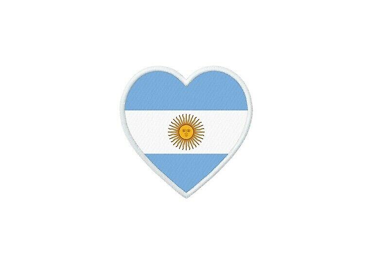 Patch badge ecusson prints thermocollant flag heart RA Argentine