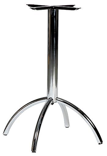 Layton Chrome Single Pedestal Base Height Spider Legs