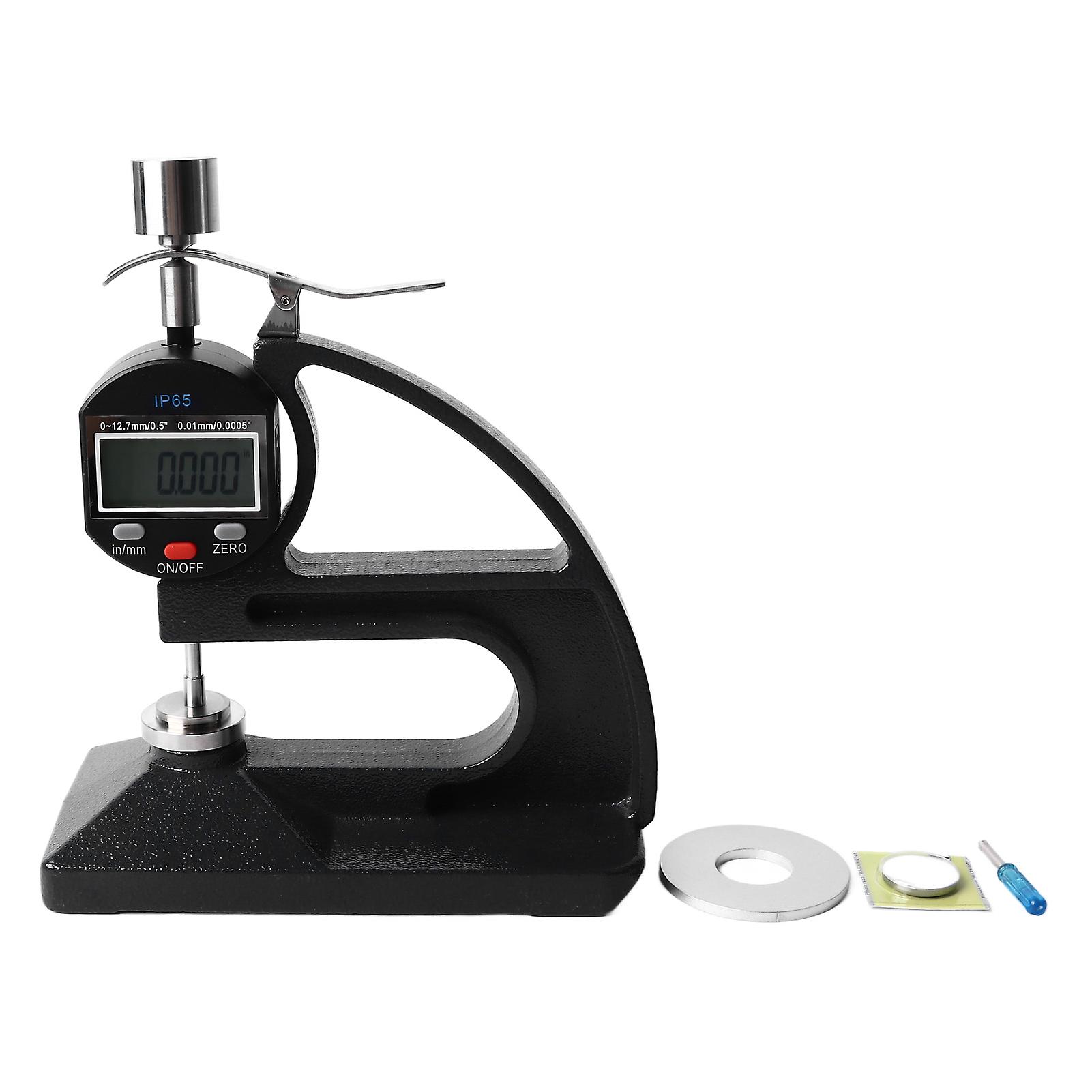 Digital Dial Thickness Gauge Electronic Indicator Tool 0.0005in 0.01mm Resolution